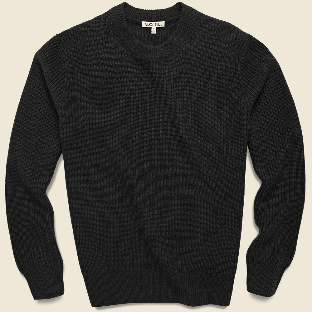 Cashmere Jordan Sweater - Black - Alex Mill - STAG Provisions - Tops - Sweater