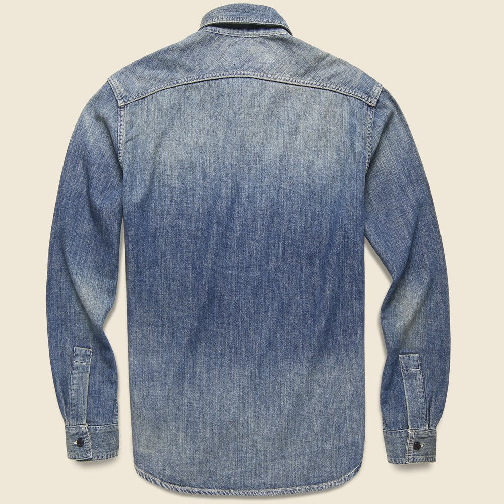 Earl Selvedge Denim Shirt - Washed Indigo - Imogene + Willie - STAG Provisions - Tops - L/S Woven - Solid