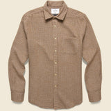 Pied Poule Shirt - Brown - Portuguese Flannel - STAG Provisions - Tops - L/S Woven - Other Pattern