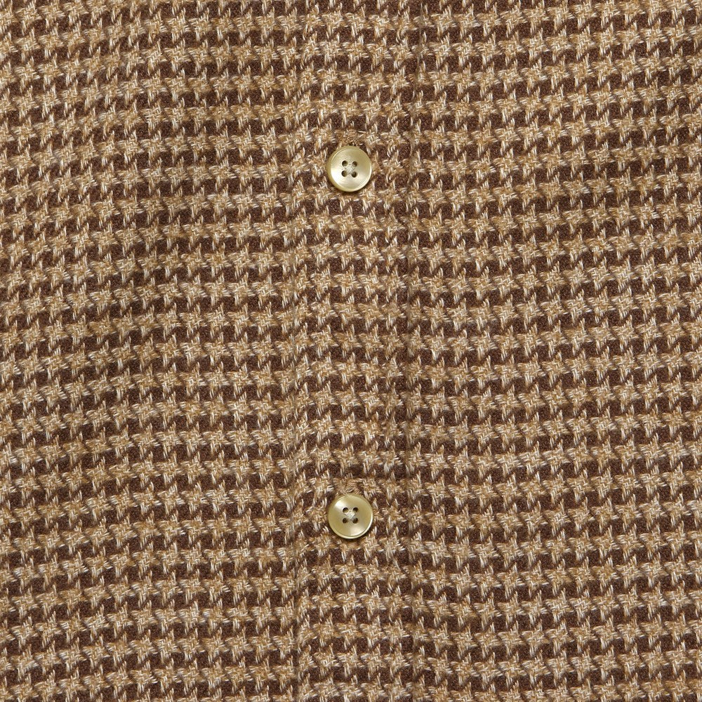 Pied Poule Shirt - Brown - Portuguese Flannel - STAG Provisions - Tops - L/S Woven - Other Pattern