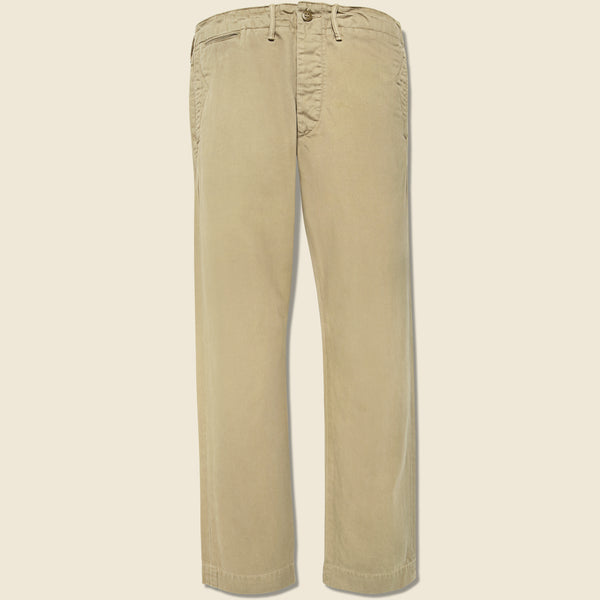 RRL OFFICER'S CHINO ストライプ チノパン 40/32 Officer Chino - Khaki