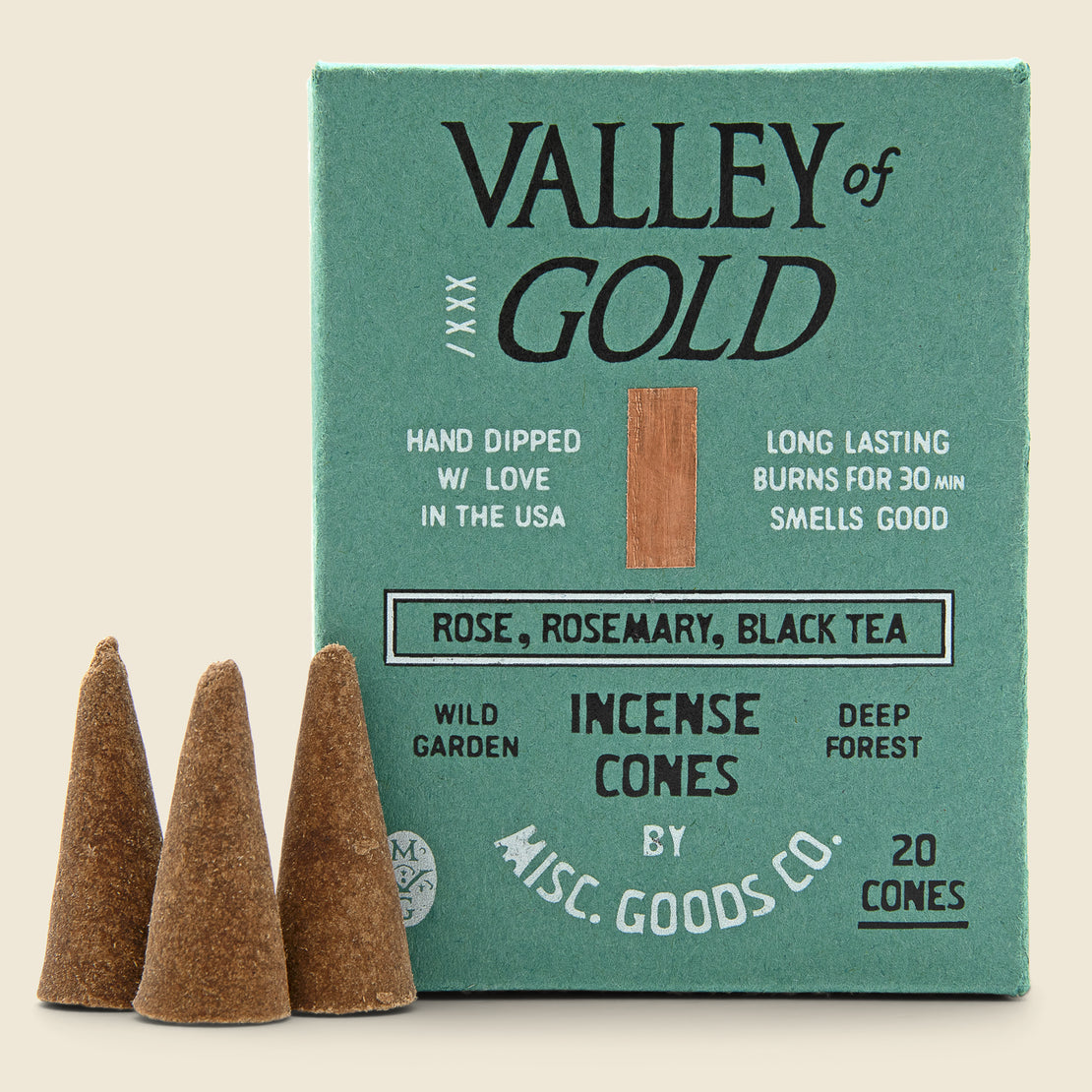 Misc Goods Co. Cone Incense - Valley of Gold