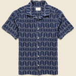 Stachio Shirt - Palm Tree Navy - Far Afield - STAG Provisions - Tops - S/S Woven - Other Pattern