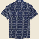 Stachio Shirt - Palm Tree Navy - Far Afield - STAG Provisions - Tops - S/S Woven - Other Pattern