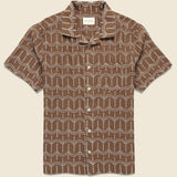 Stachio Shirt - Palm Tree Brown - Far Afield - STAG Provisions - Tops - S/S Woven - Other Pattern