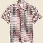 Busey Shirt - Dobby Check Red - Far Afield - STAG Provisions - Tops - S/S Woven - Plaid