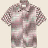 Busey Shirt - Dobby Check Red - Far Afield - STAG Provisions - Tops - S/S Woven - Plaid