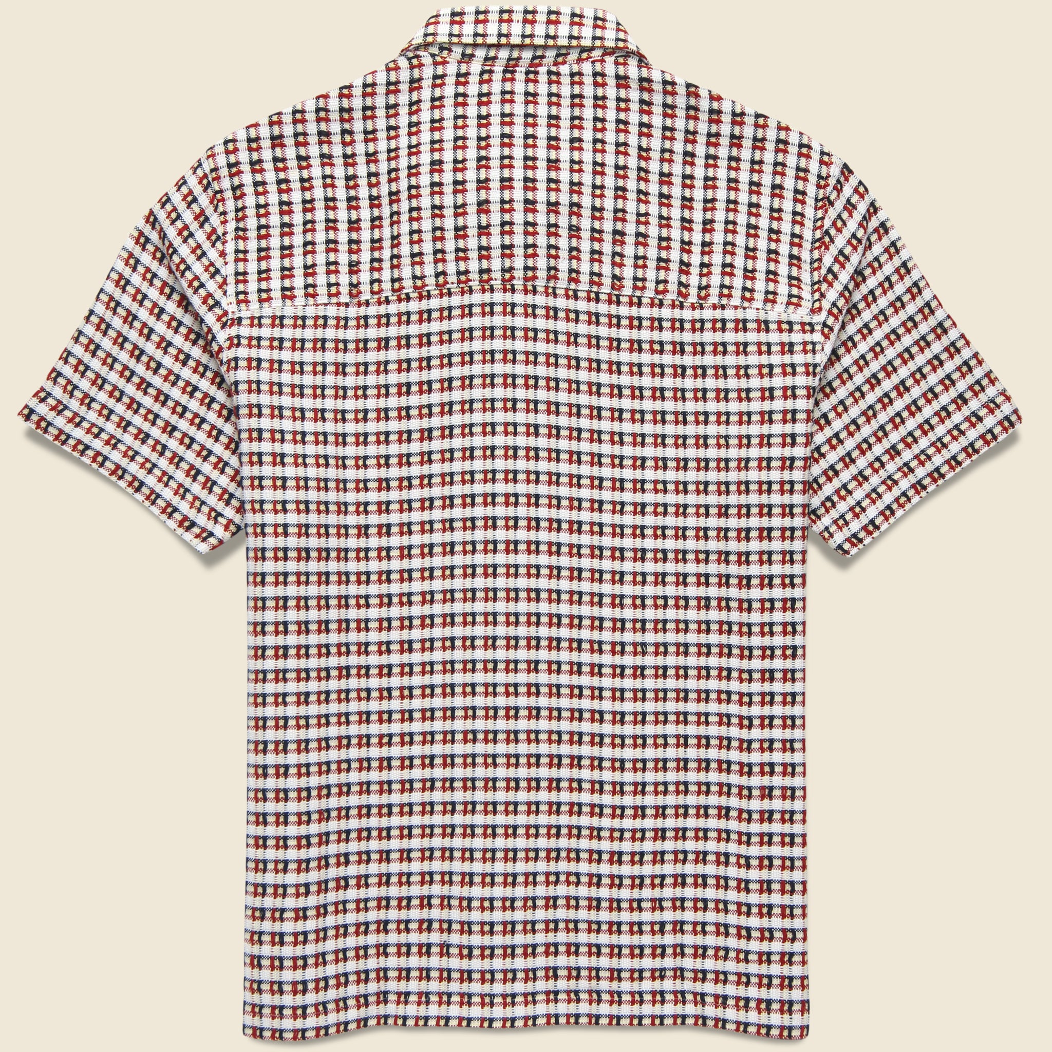 Busey Shirt - Dobby Check Red - Far Afield - STAG Provisions - Tops - S/S Woven - Plaid