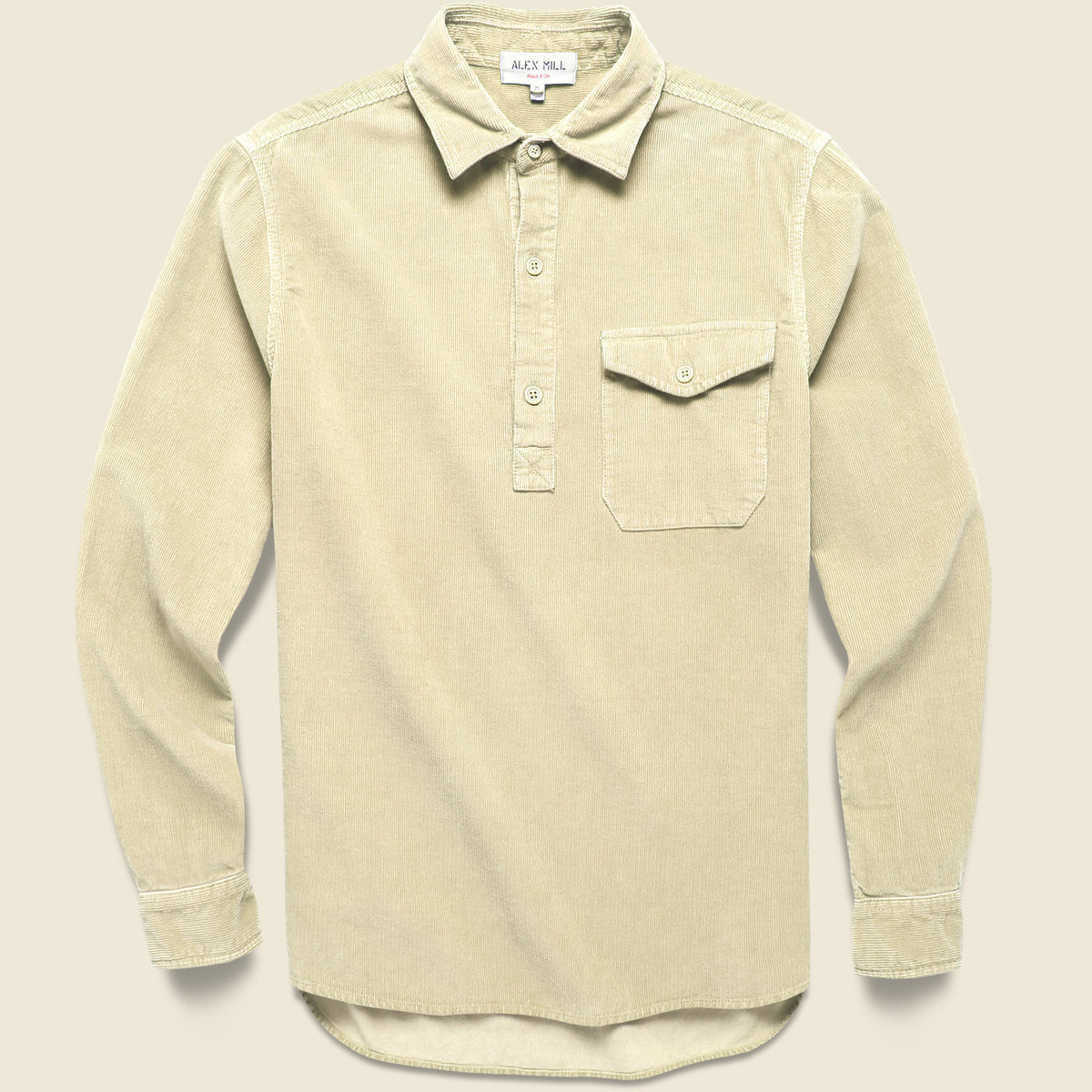 Popover Cord Shirt - Putty