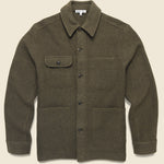 Boiled Wool Work Jacket - Heather Olive - Alex Mill - STAG Provisions - Outerwear - Coat / Jacket