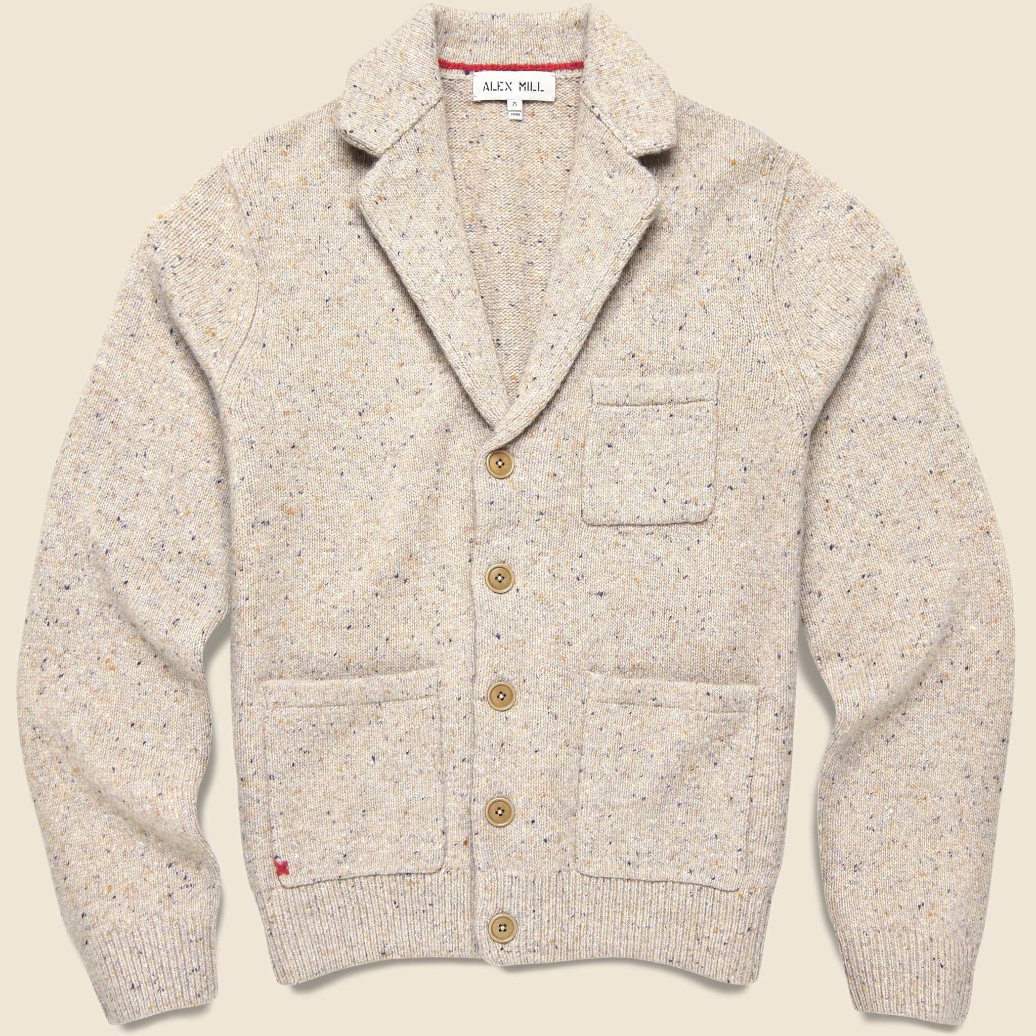 Donegal Mitchell Cardigan - Oatmeal - Alex Mill - STAG Provisions - Tops - Sweater