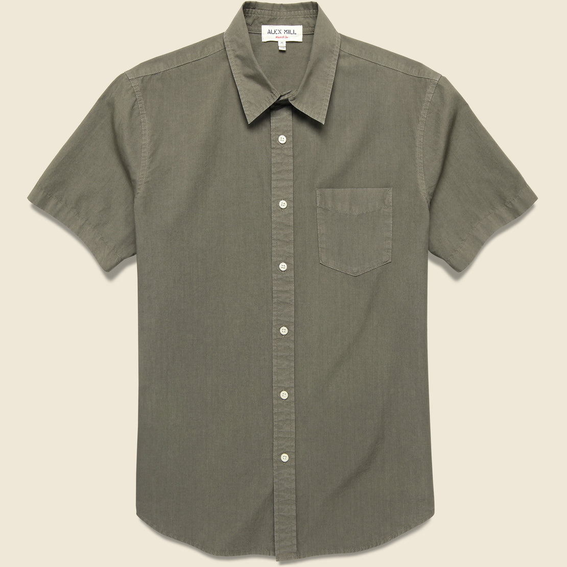 Alex Mill End On End Mill Shirt - Military Olive