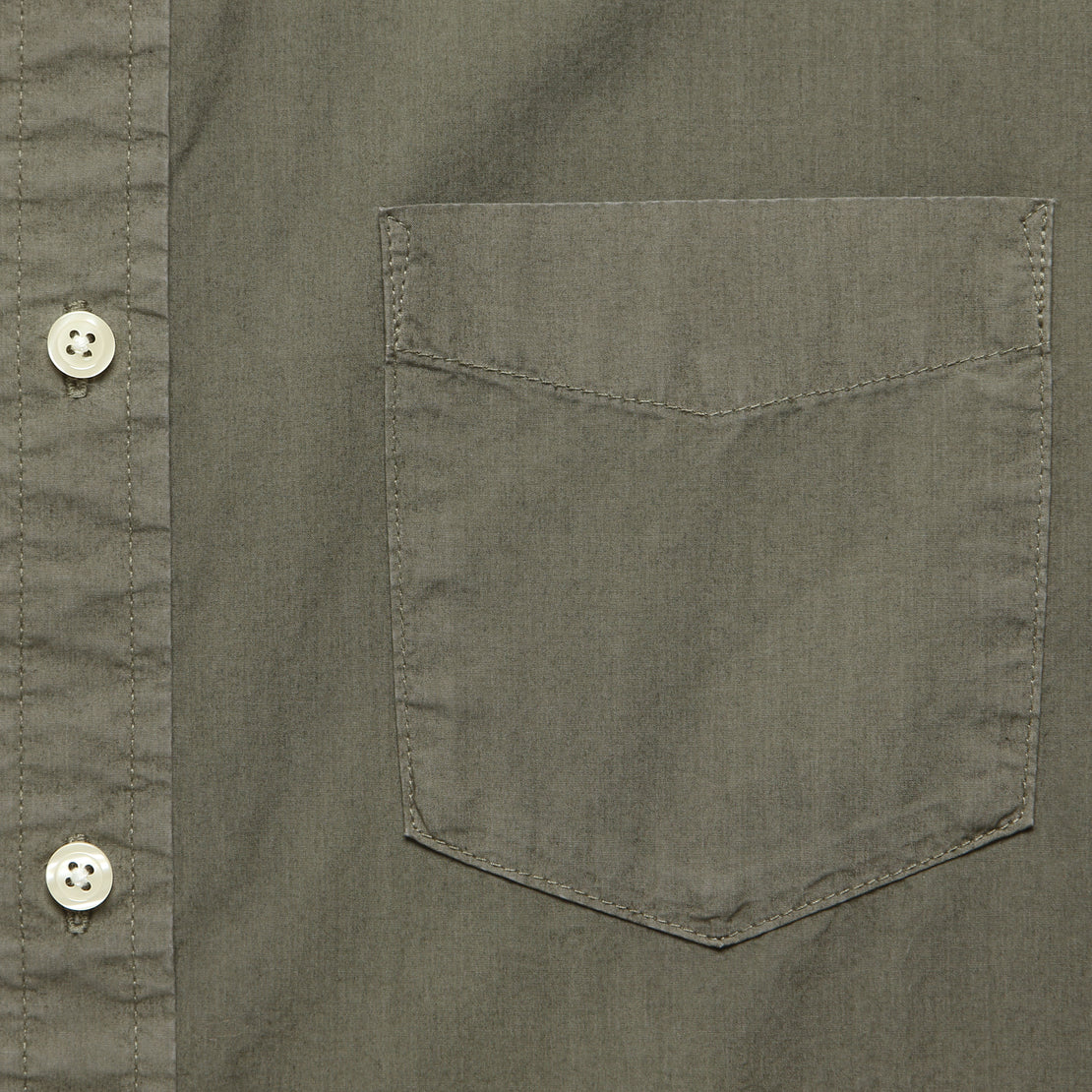End On End Mill Shirt - Military Olive - Alex Mill - STAG Provisions - Tops - S/S Woven - Solid