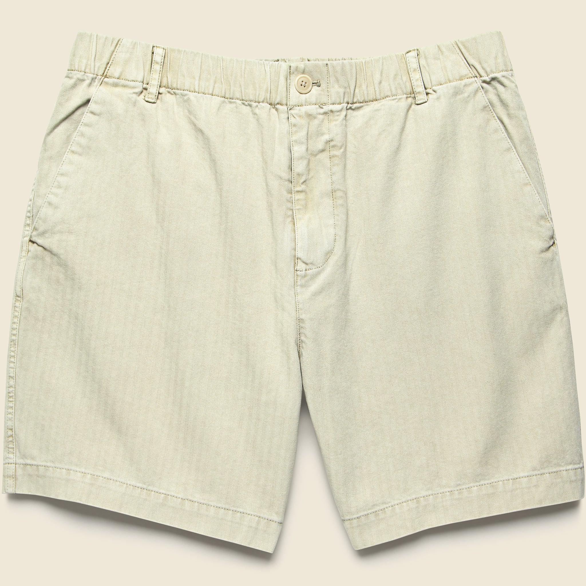 7" Herringbone Pull On Short - Stoneware - Alex Mill - STAG Provisions - Shorts - Solid
