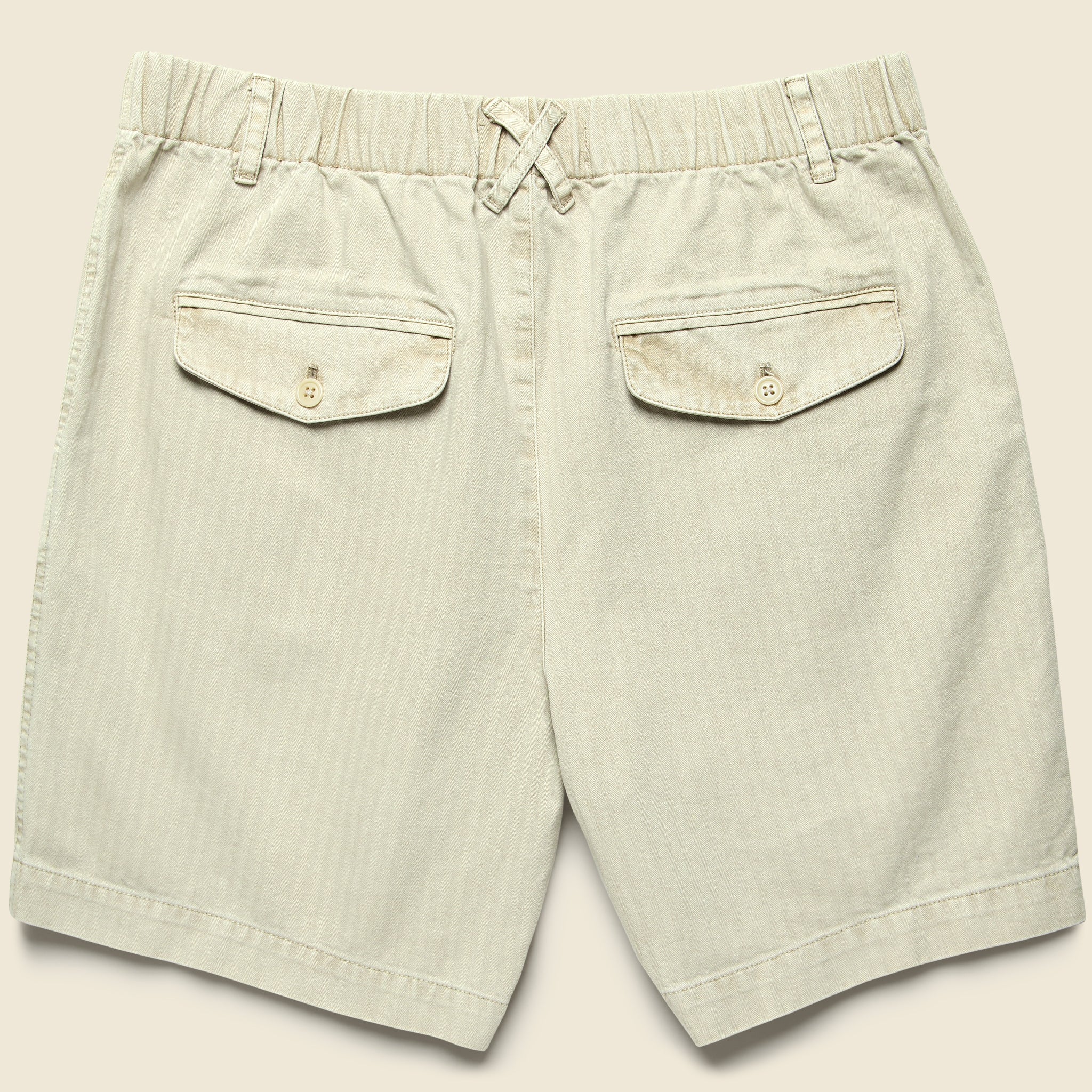 7" Herringbone Pull On Short - Stoneware - Alex Mill - STAG Provisions - Shorts - Solid