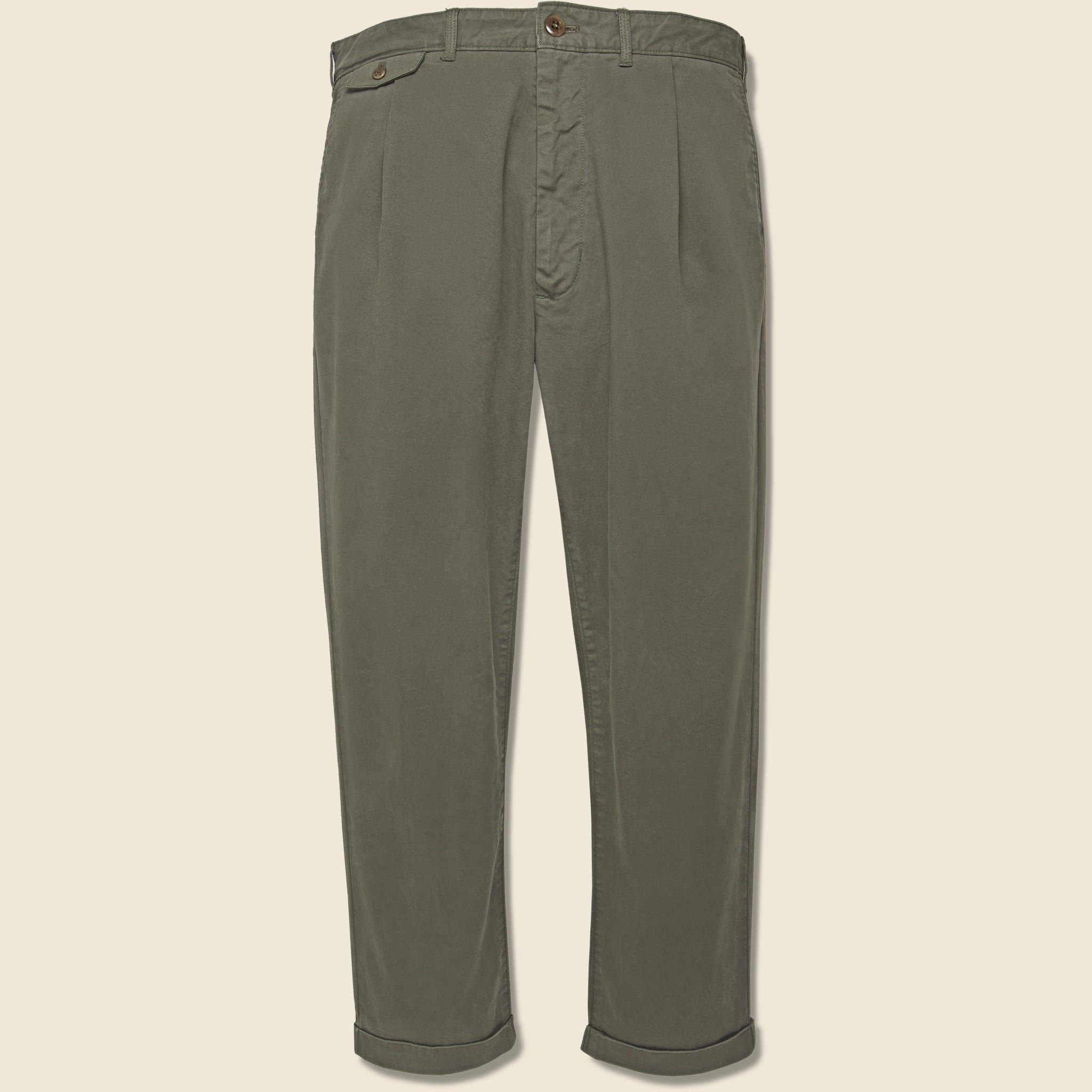 Standard Pleated Chino - Olive Grey - Alex Mill - STAG Provisions - Pants - Twill