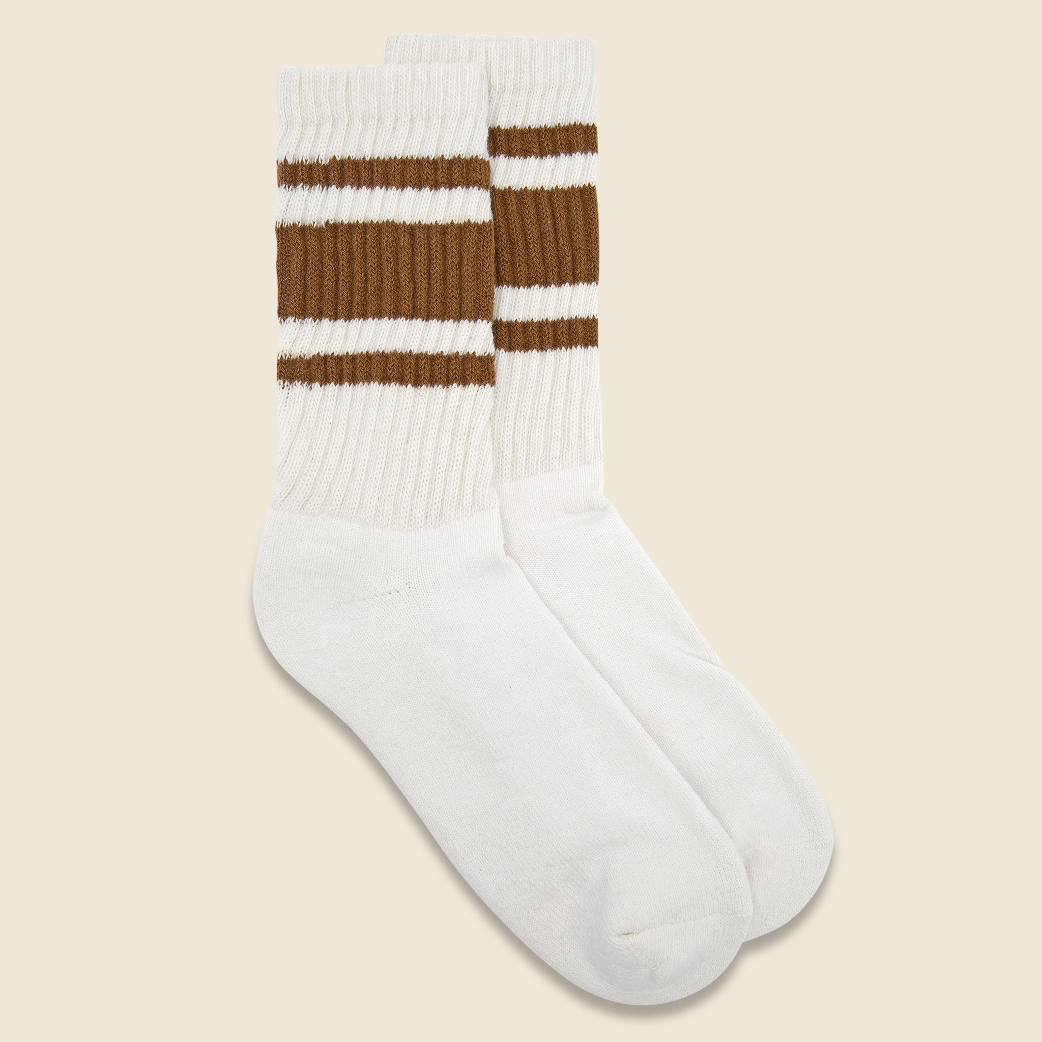 Retro Mono Stripe Crew Sock - Brown - American Trench - STAG Provisions - Accessories - Socks