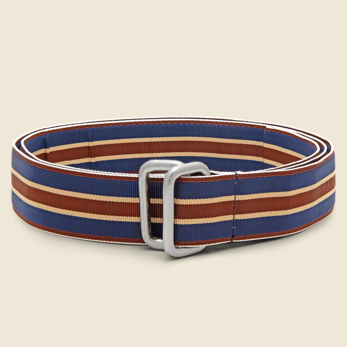 BEAMS+ Grosgrain Ring Belt - Navy