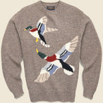 Crew Intarsia Duck Sweater - Beige - BEAMS+ - STAG Provisions - Tops - Sweater