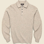 Knit Polo - Beige - BEAMS+ - STAG Provisions - Tops - Sweater