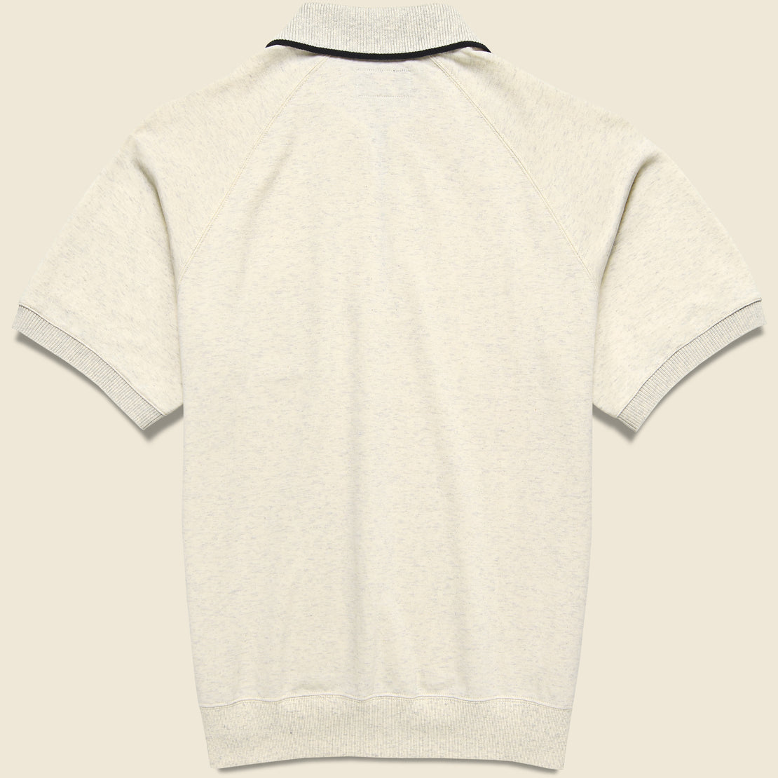 Half-Zip Fleece Polo - Oatmeal - BEAMS+ - STAG Provisions - Tops - S/S Knit