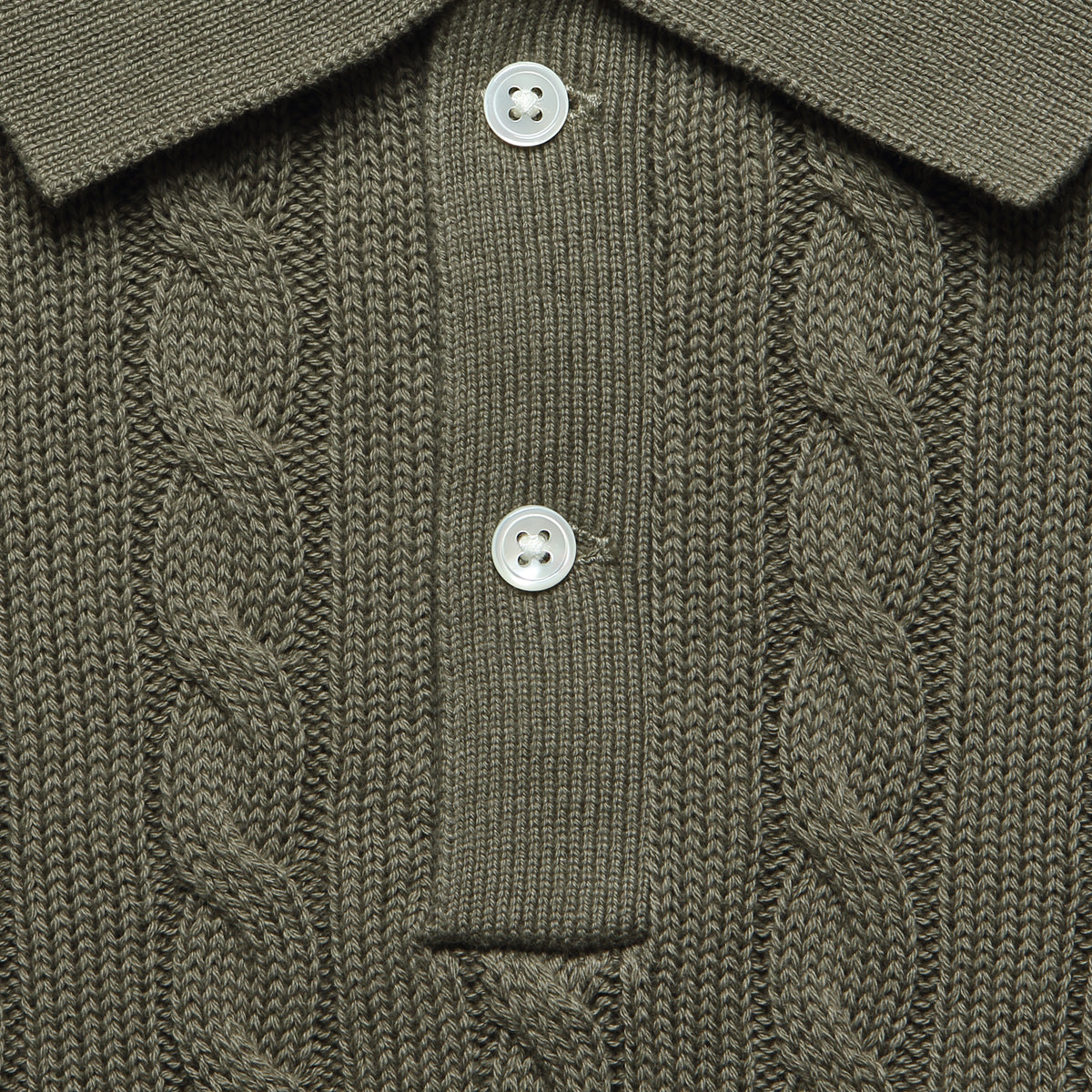 トップス stussy cable knit polo L Stussy Cable SS Polo Black 117077