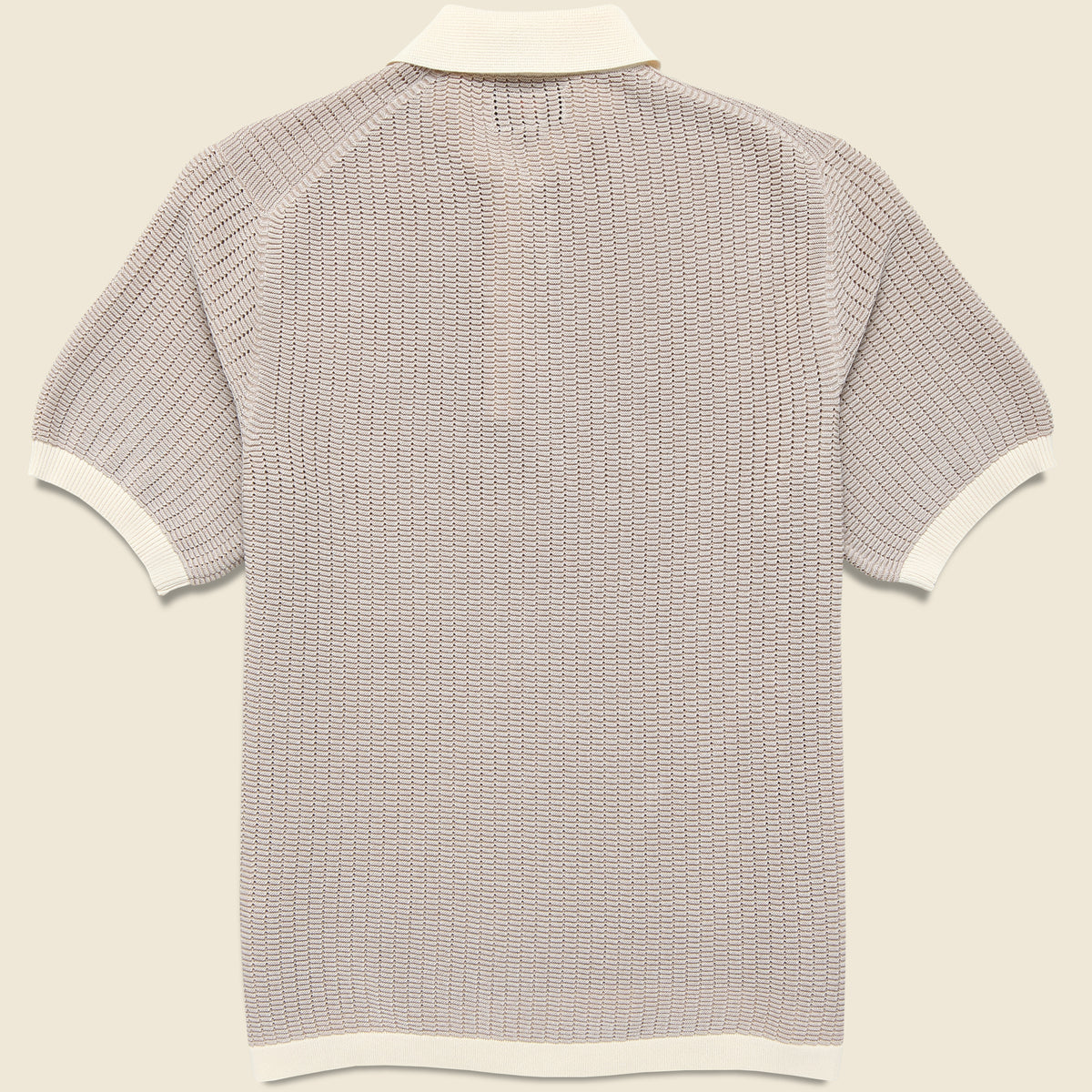 トップス genizawa / See-through Cotton Knit Polo Washi Knit Polo - Off White