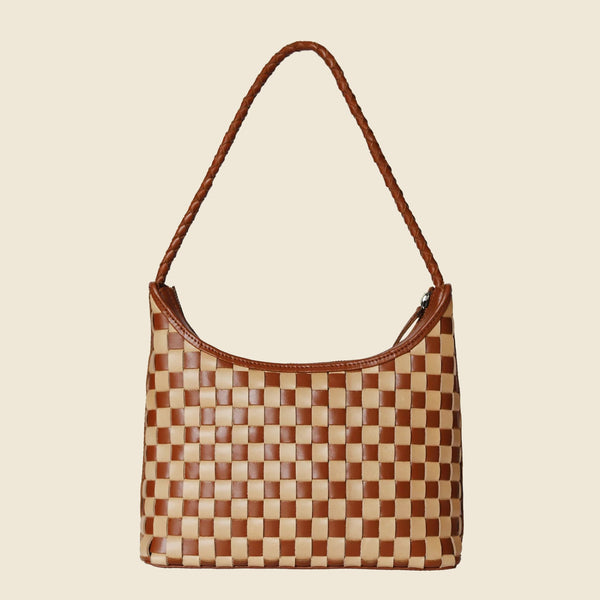 Marni Bag Small - Check Caramel x Sienna Check