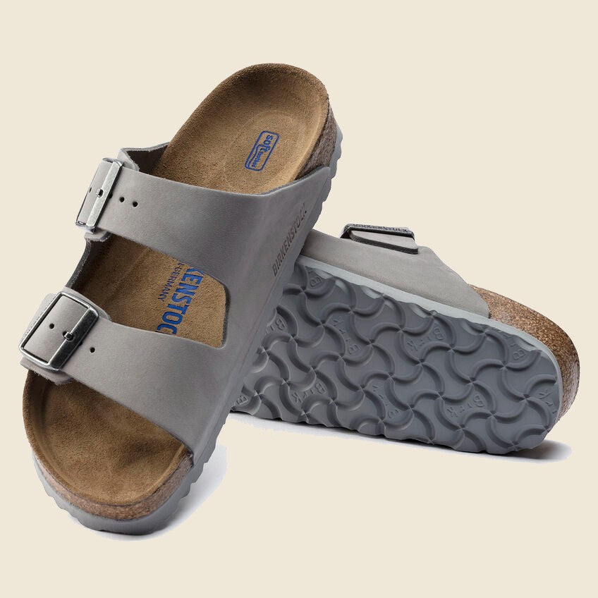 Arizona Soft Footbed - Dove Gray Nubuck - Birkenstock - STAG Provisions - W - Shoes - Sandals