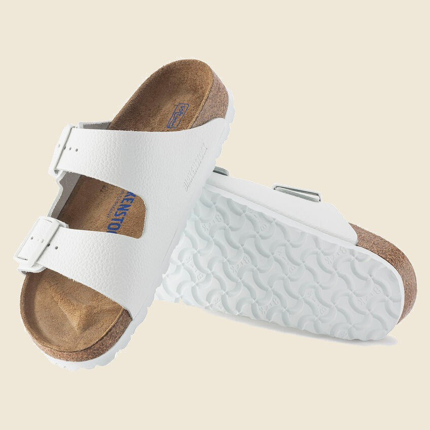 Arizona Soft Footbed - Leather/White - Birkenstock - STAG Provisions - W - Shoes - Sandals