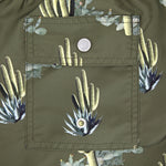 5.5" Cactus Print Swim Trunks - Dark Green - Bather - STAG Provisions - Shorts - Swim