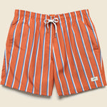 5.5" Fine Stripe Swim Trunks - Orange/Blue/White - Bather - STAG Provisions - Shorts - Swim