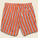 5.5" Fine Stripe Swim Trunks - Orange/Blue/White - Bather - STAG Provisions - Shorts - Swim