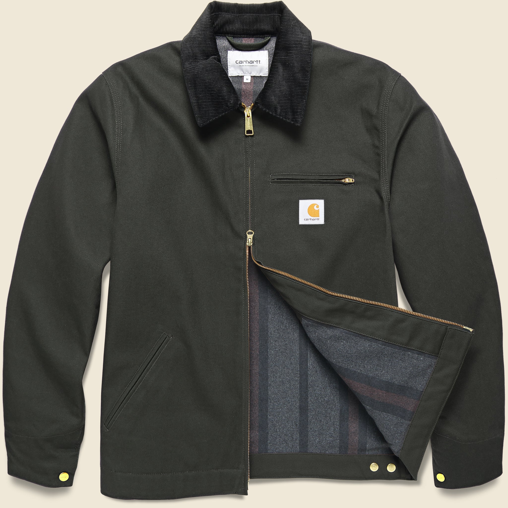 Blanket Lined Detroit Jacket - Olive/Black