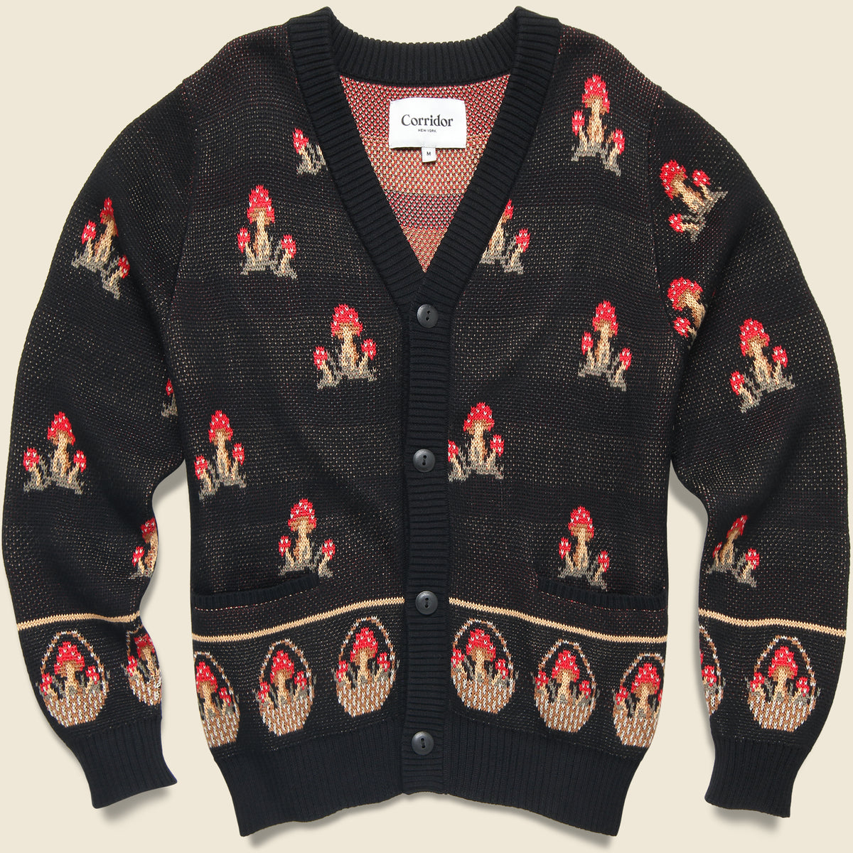 Mushroom K12 Cardigan - Black