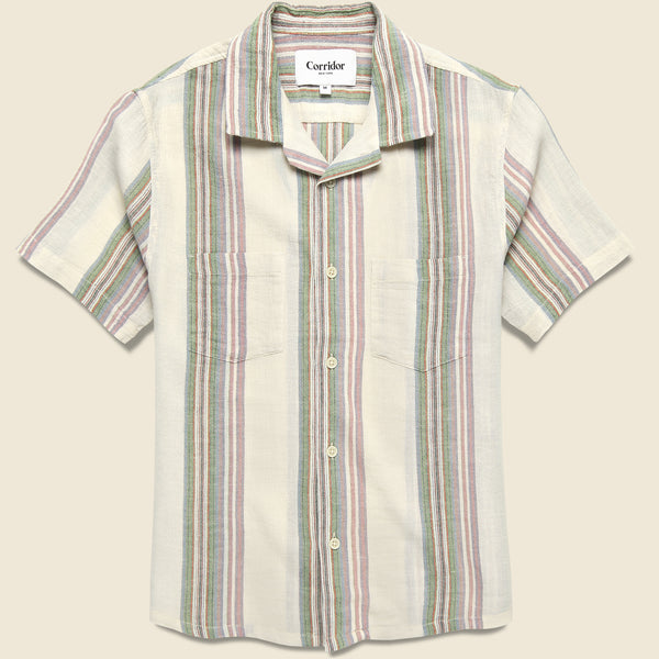 【DISCERNMENT】Rio Stripe Half Shirt Engineered Multi Stripe Shirt | Original Penguin US