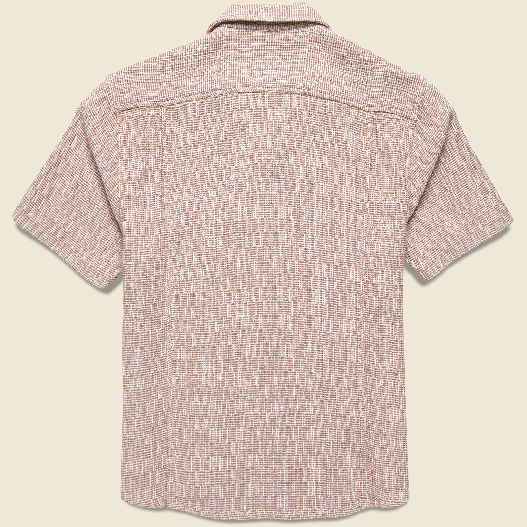 Rainbow Weave Camp Shirt - Pink - Corridor - STAG Provisions - Tops - S/S Woven - Other Pattern