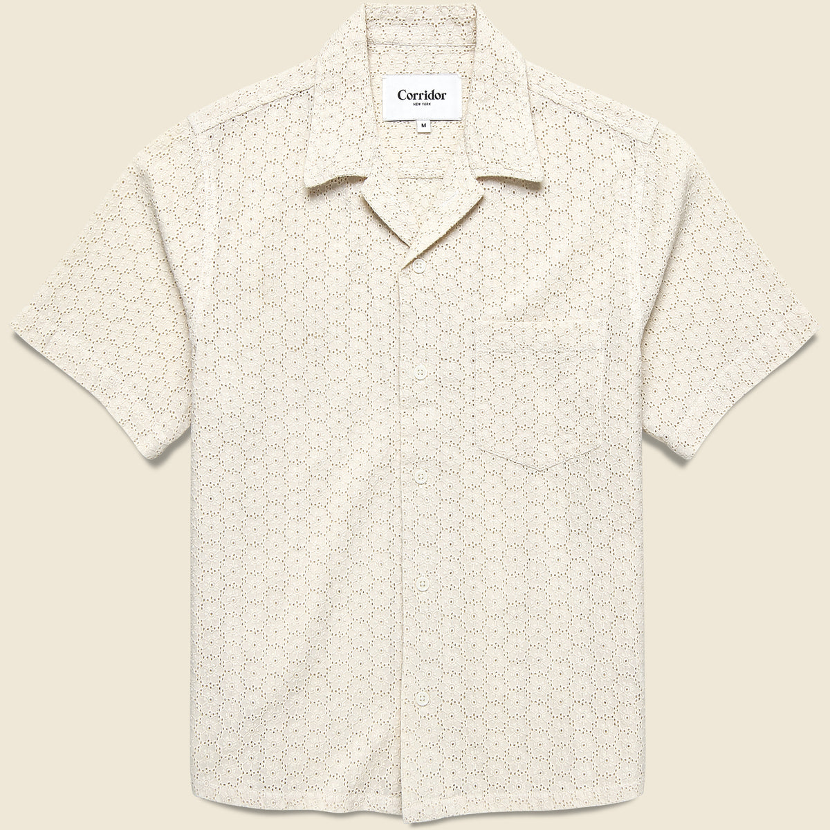 Floral Eyelet Shirt - Natural