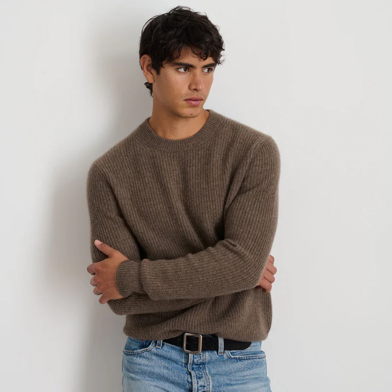Cashmere Jordan Sweater - Walnut - Alex Mill - STAG Provisions - Tops - Sweater