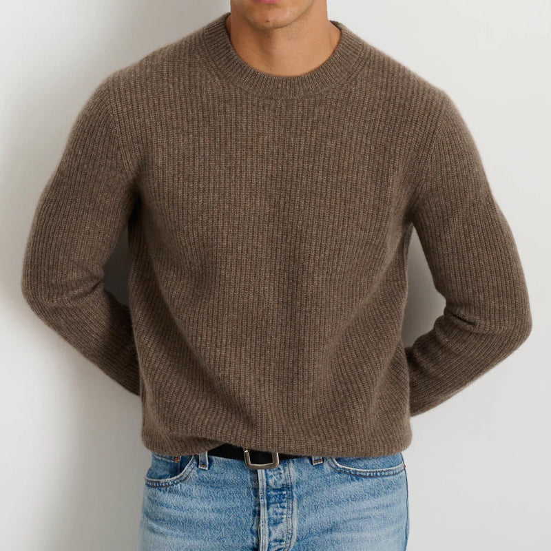 Cashmere Jordan Sweater - Walnut