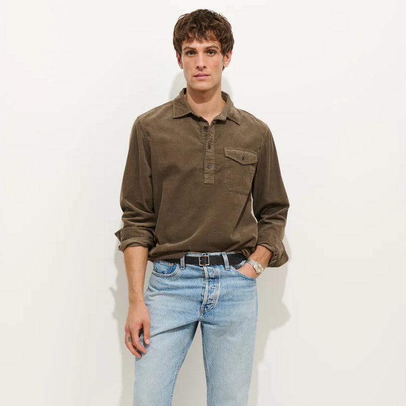 Popover Cord Shirt - Umber