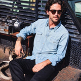Slim Chambray Western Shirt - Davey Wash - RRL - STAG Provisions - Tops - L/S Woven - Solid