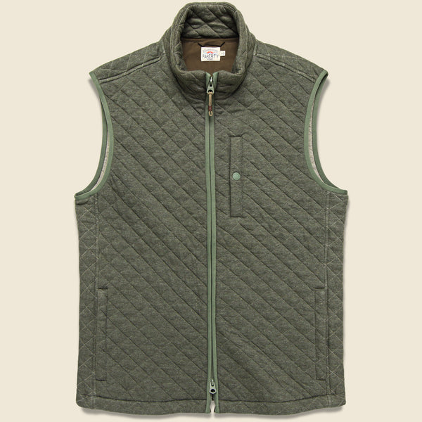 Epic Quilted Fleece Vest - Olive Melange