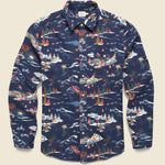 Super Brushed Flannel - Navy Sea to Sky - Faherty - STAG Provisions - Tops - L/S Woven - Other Pattern