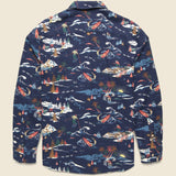 Super Brushed Flannel - Navy Sea to Sky - Faherty - STAG Provisions - Tops - L/S Woven - Other Pattern