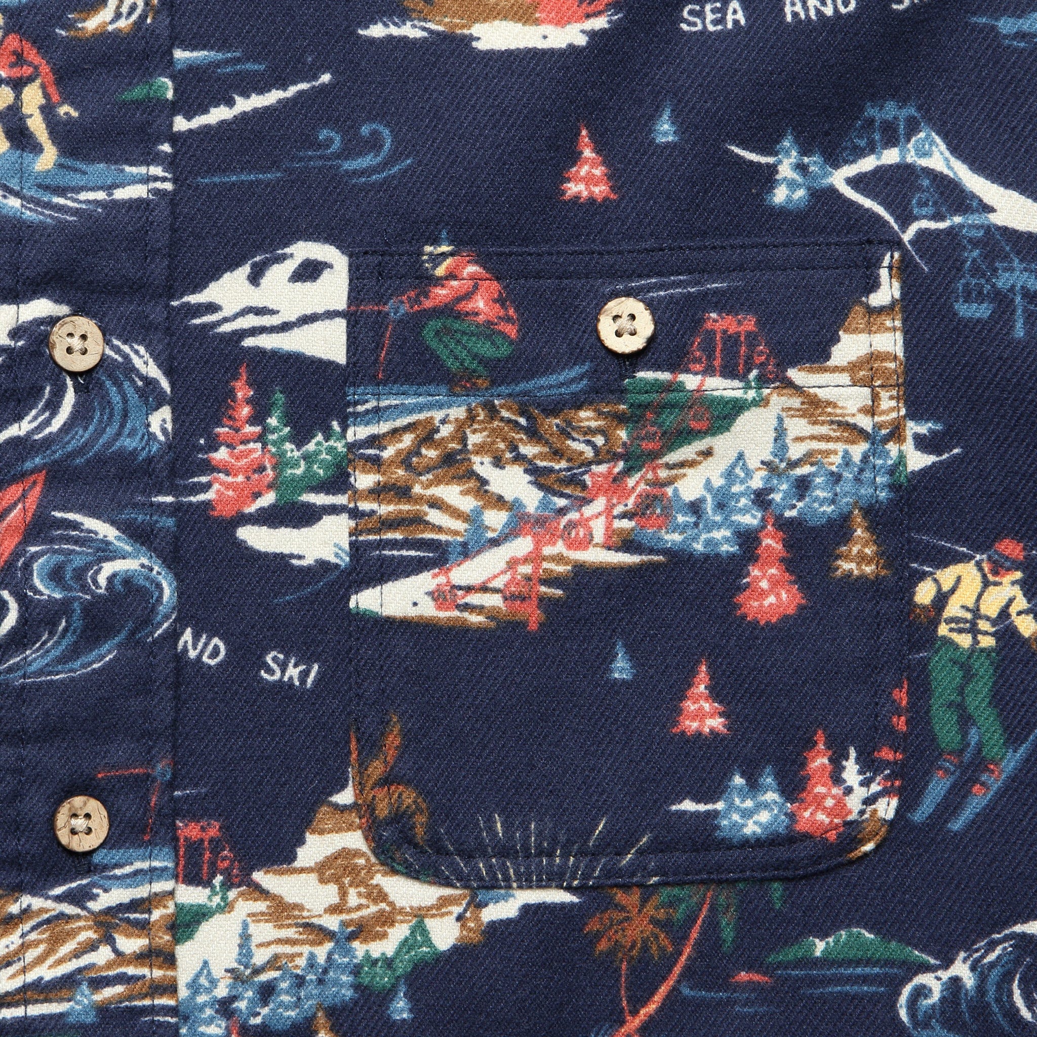 Super Brushed Flannel - Navy Sea to Sky - Faherty - STAG Provisions - Tops - L/S Woven - Other Pattern