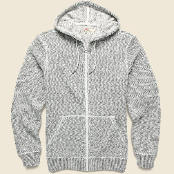 スノーボード GAFH Piping Hood Zip Up WG White Grey GAFH Piping