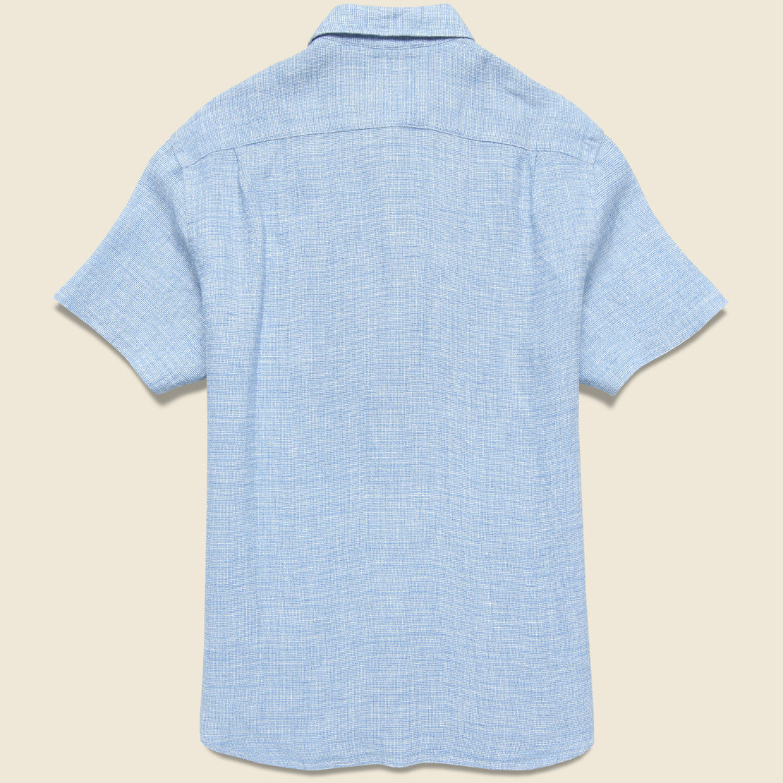 Palma Linen Shirt - Blue Basketweave - Faherty - STAG Provisions - Tops - S/S Woven - Solid