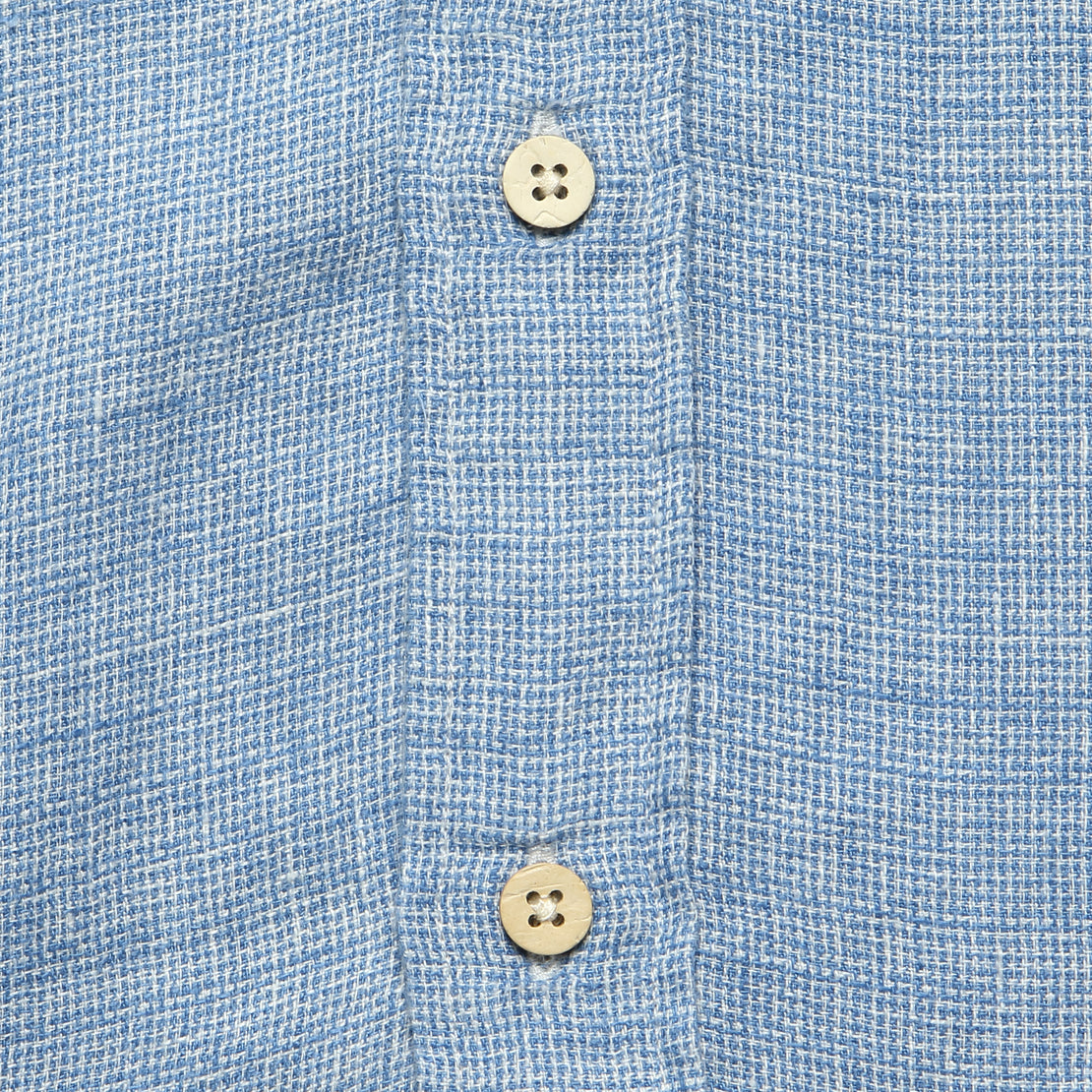 Palma Linen Shirt - Blue Basketweave - Faherty - STAG Provisions - Tops - S/S Woven - Solid