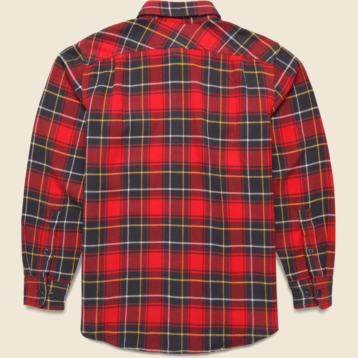 Vintage Flannel Workshirt - Red/Charcoal Plaid